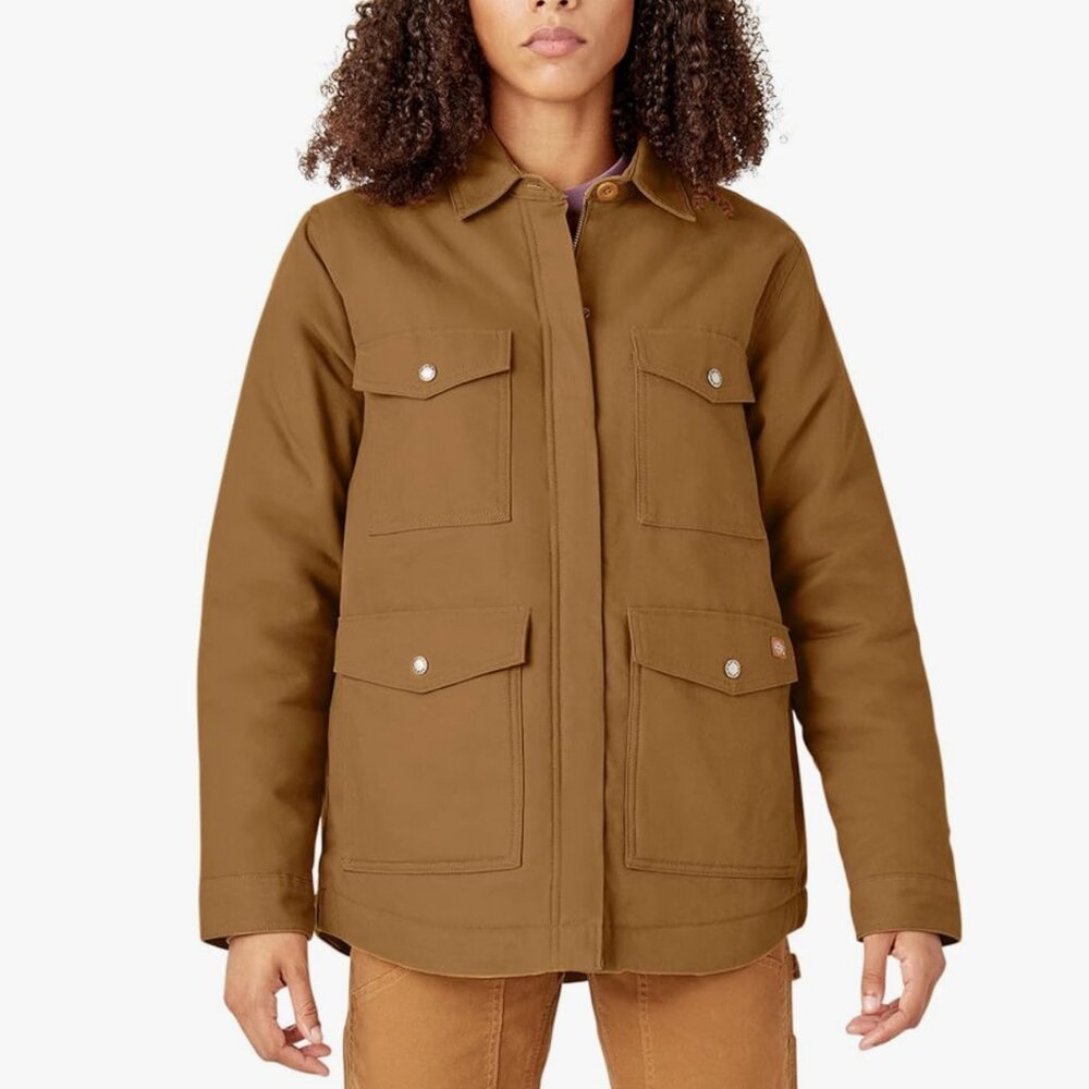 Dickie's Women's Duck High Pile Fleece Lined Chore Coat